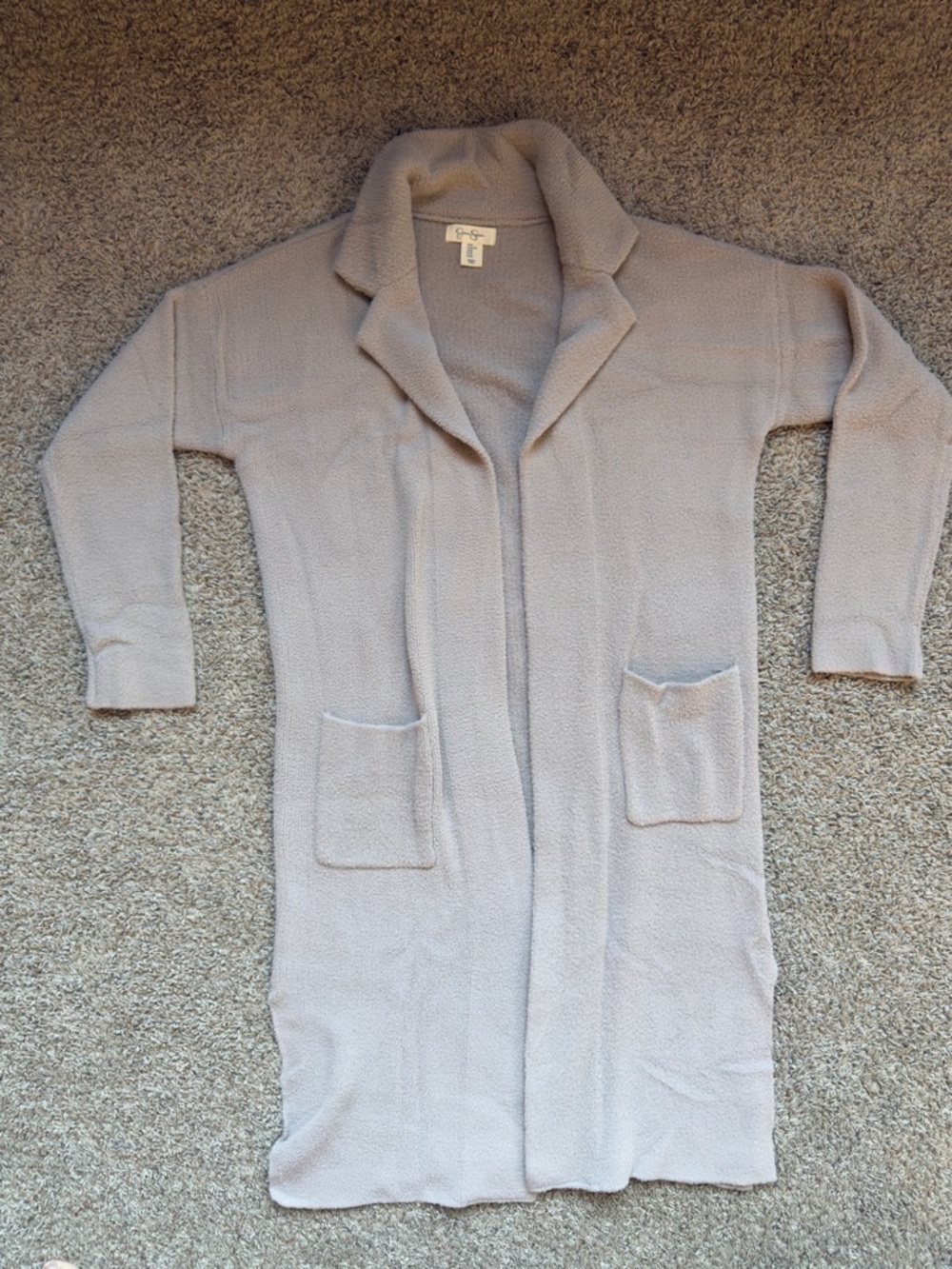 Jessica Simpson Long Open-Front Duster Cardigan - taupe XL